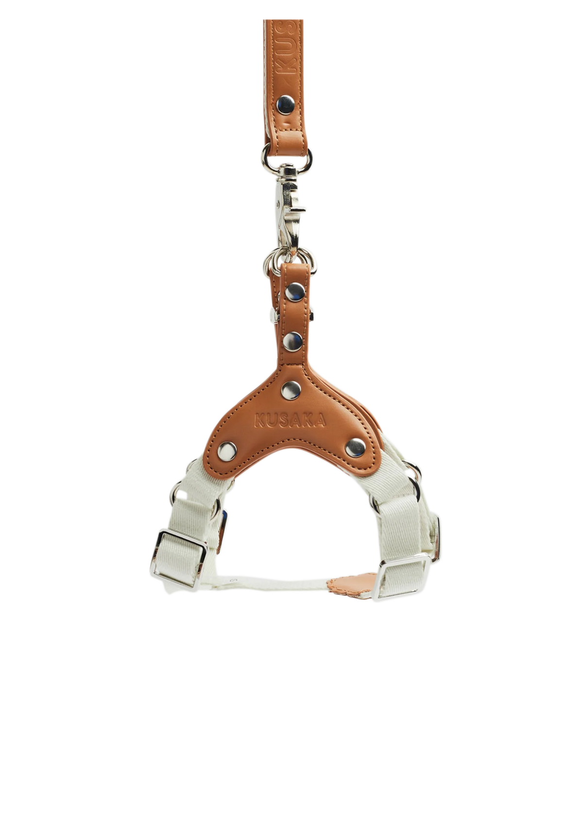 Eco-Leather Small Dog Kusaka Harness | Pearled Ivory