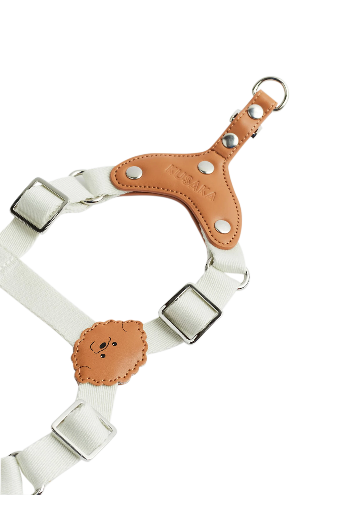 Eco-Leather Small Dog Kusaka Harness | Pearled Ivory