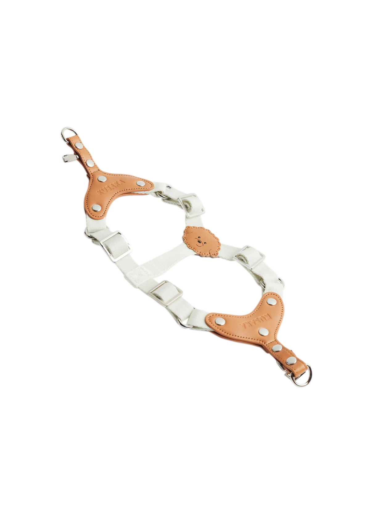 Eco-Leather Small Dog Kusaka Harness | Pearled Ivory