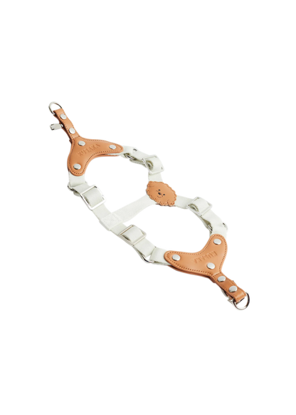 Eco-Leather Small Dog Kusaka Harness | Pearled Ivory