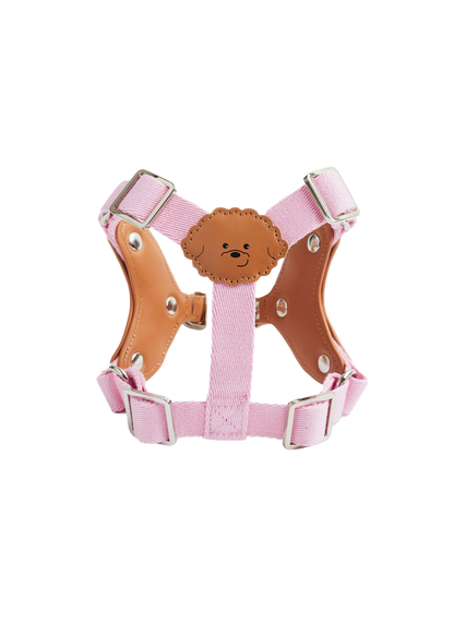 Eco-Leather Small Dog Kusaka Harness | Taffy Pink