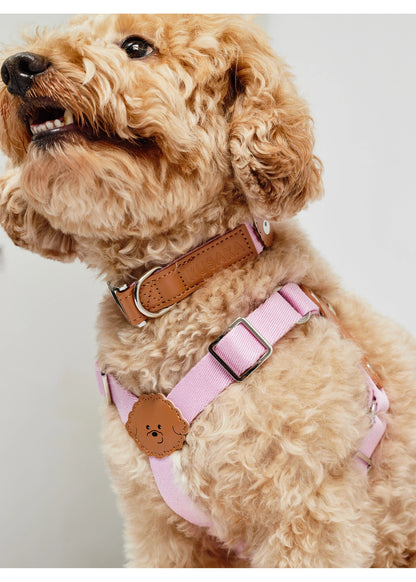 Eco-Leather Small Dog Kusaka Harness | Taffy Pink