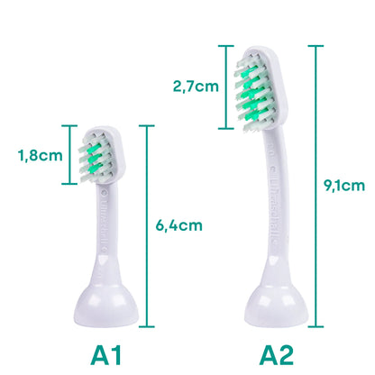 Emmi-Pet A2-M2 Large Ultrasonic Brush Heads – 2-Pack
