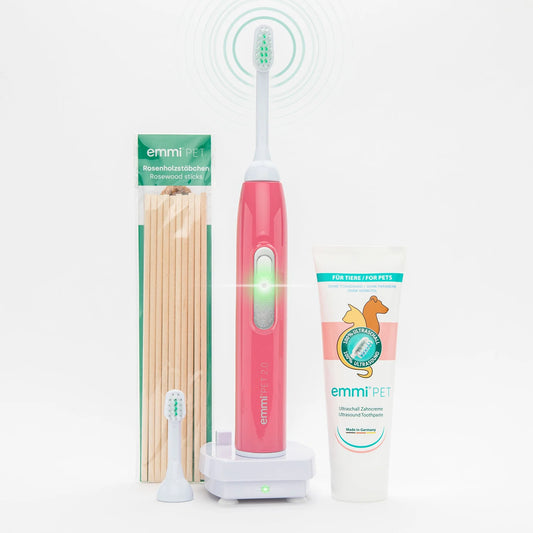 Emmi-Pet Basic Set 2.0 – Limited Pink Ultrasonic Toothbrush for Pets