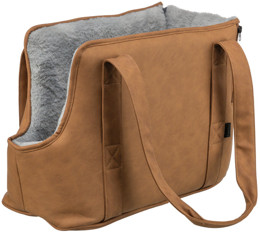 Evelyn Pet Carrier Bag – Padded Faux Leather Dog & Cat Carrier