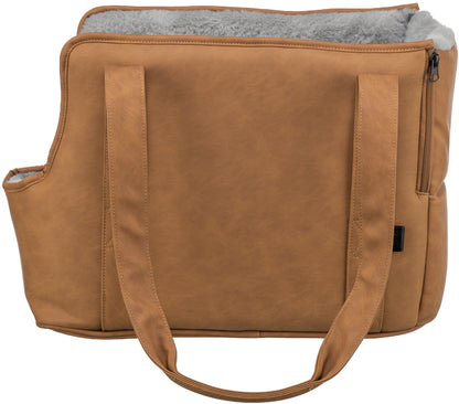 Evelyn Pet Carrier Bag – Padded Faux Leather Dog & Cat Carrier