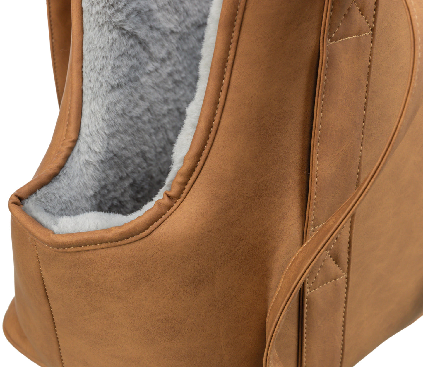Evelyn Pet Carrier Bag – Padded Faux Leather Dog & Cat Carrier
