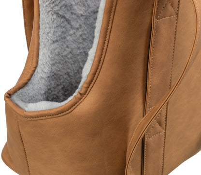 Evelyn Pet Carrier Bag – Padded Faux Leather Dog & Cat Carrier