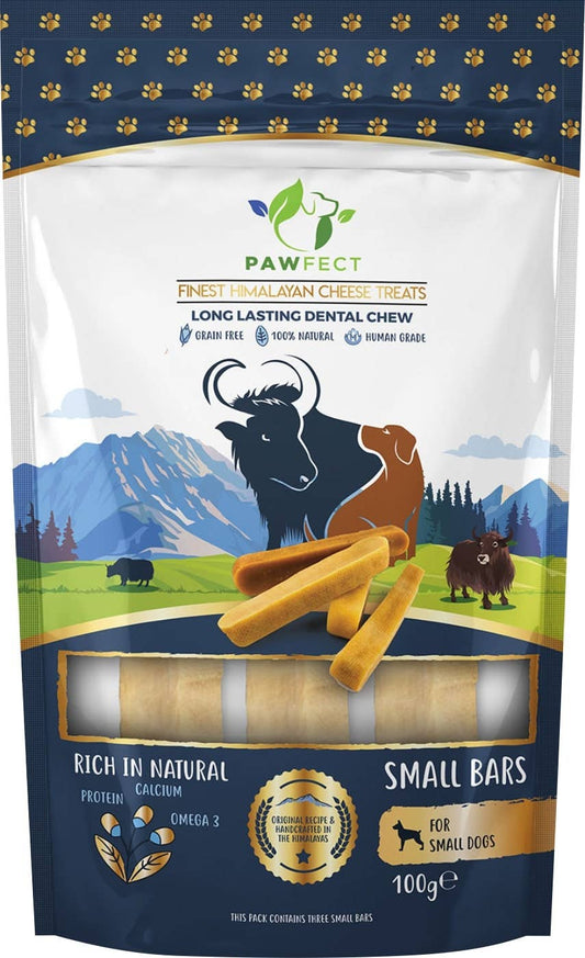 Pawfect Chew Small Bars 100g – Long Lasting Himalayan Cheese Dog Treat