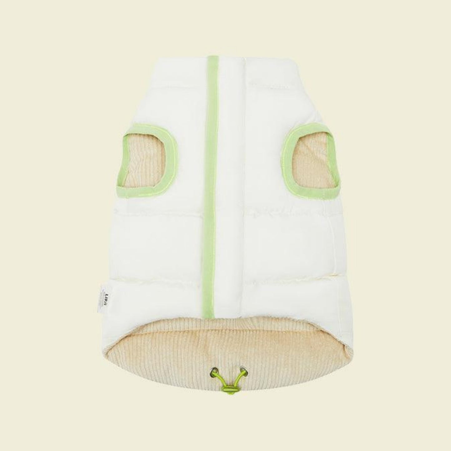Nordic-Style Reversible Padded Dog Jacket – Beige