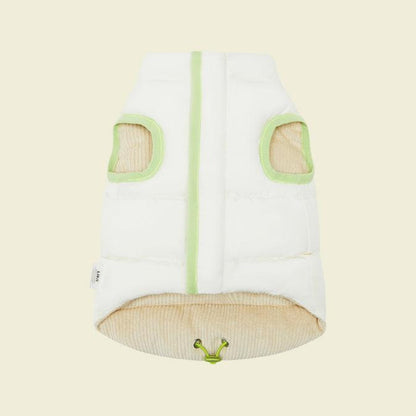 Nordic-Style Reversible Padded Dog Jacket – Beige