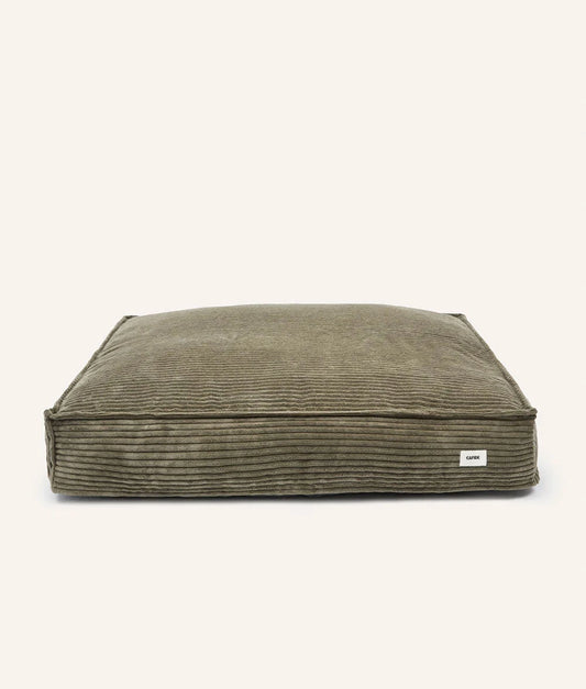 Green Corduroy Dog Bed – Cuadra (Removable & Adjustable)
