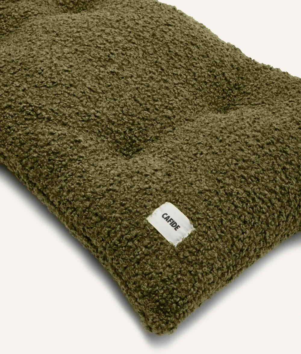 Bela Dog Cushion Bed – Green Fleece | Removable & Washable