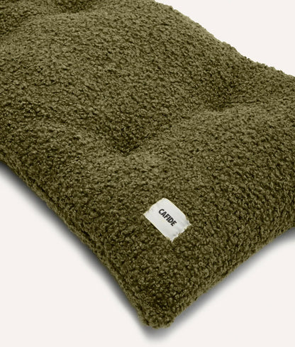 Bela Dog Cushion Bed – Green Fleece | Removable & Washable