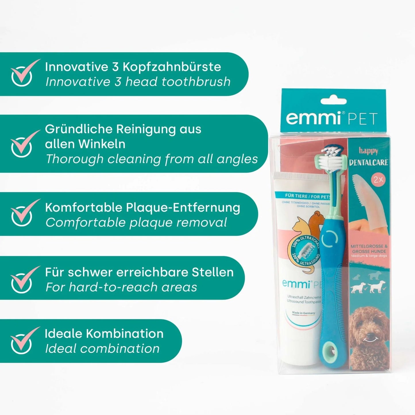 Happy Dental Care Adult Set Blue – Complete Dental Kit for Dogs