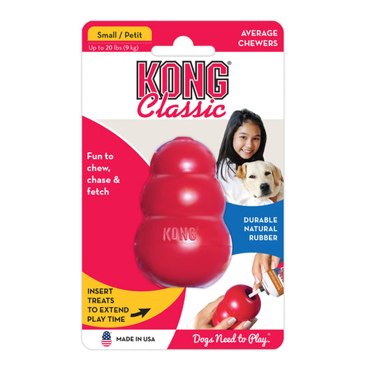 KONG Classic Small – Durable Chew Toy for Puppies and Small Dogs