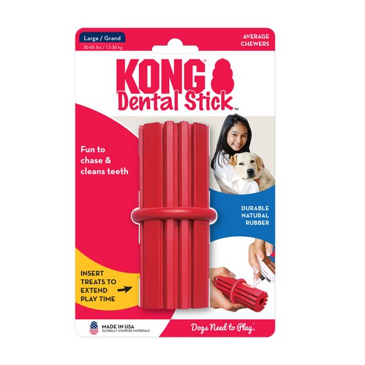 KONG Dental Stick Large – Teeth Cleaning Durable Dog Toy