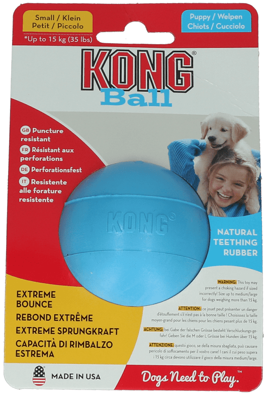 KONG Puppy Ball Small with Treat Hole – Durable Puppy Chew & Fetch Toy