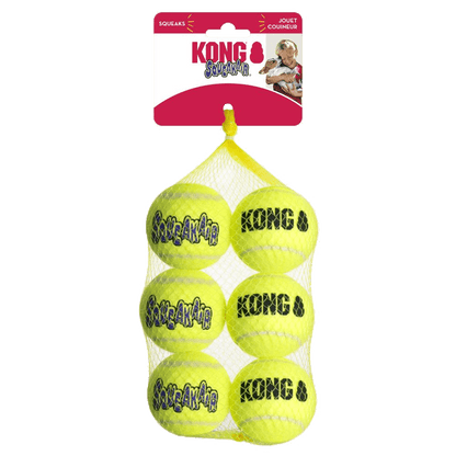 KONG SqueakAir Balls Medium – 6 Pack Durable Fetch & Chew Dog Toy