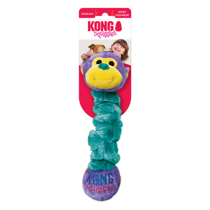Kong Squiggles dog toy with packaging on a white background