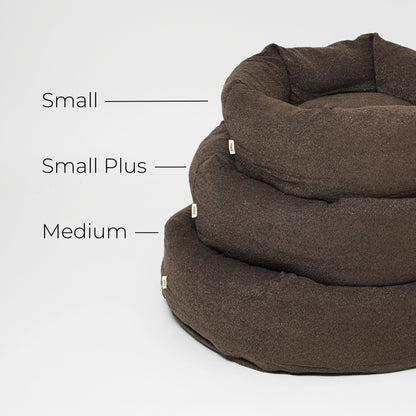 Luna Dog Bed 3.0 | Chestnut Bouclé – Luxury Danish Design Dog Bed