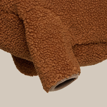 Milo Dog Sweater Brown in Soft Teddy Fleece