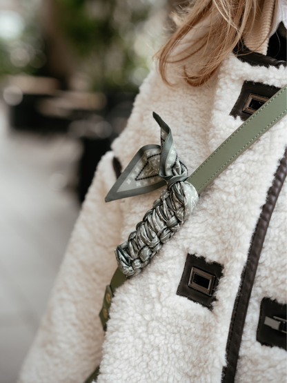 Multi-Position Dog Leash with Bandana | Vegan Leather | Hands-Free | Lichen