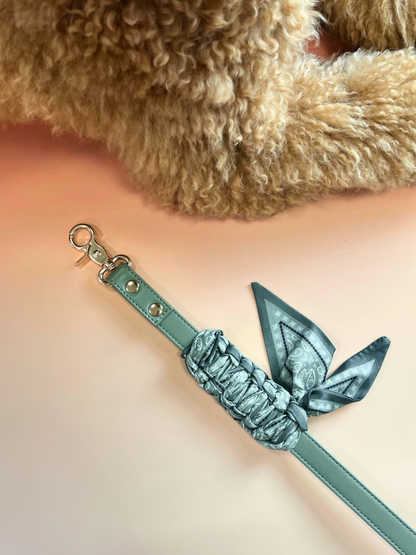 Multi-Position Dog Leash with Bandana | Vegan Leather | Hands-Free | Lichen