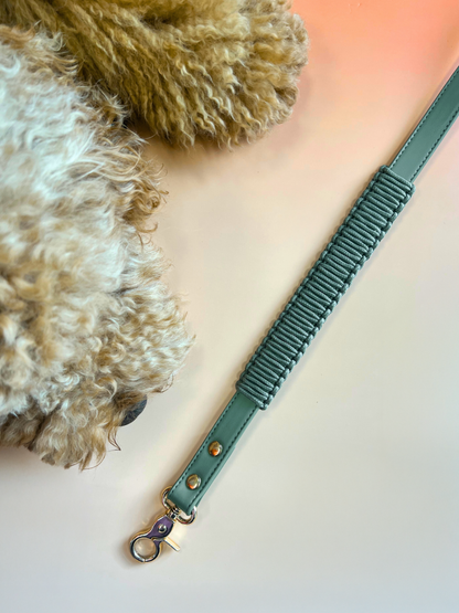 Multi-Position Dog Leash with Bandana | Vegan Leather | Hands-Free | Lichen