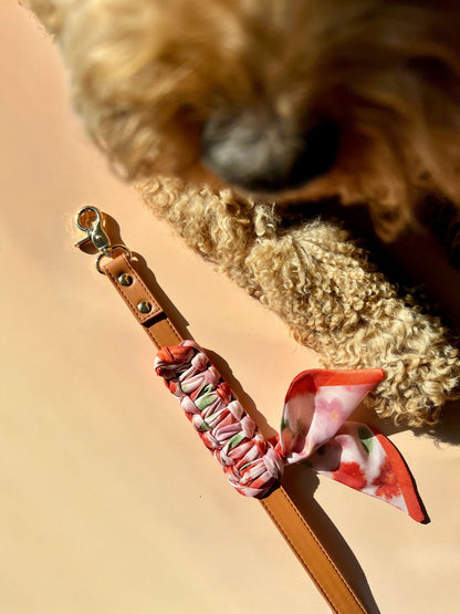 Multi-Position Dog Leash with Bandana | Vegan Leather | Hands-Free | Mocka