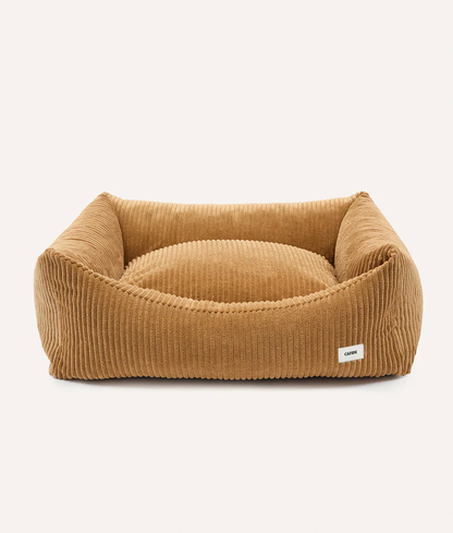 Mustard Corduroy Dog Bed – Snozy (Removable & Adjustable)
