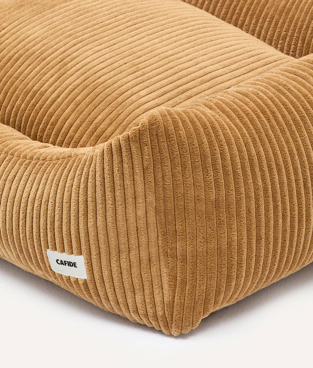 Mustard Corduroy Dog Bed – Snozy (Removable & Adjustable)
