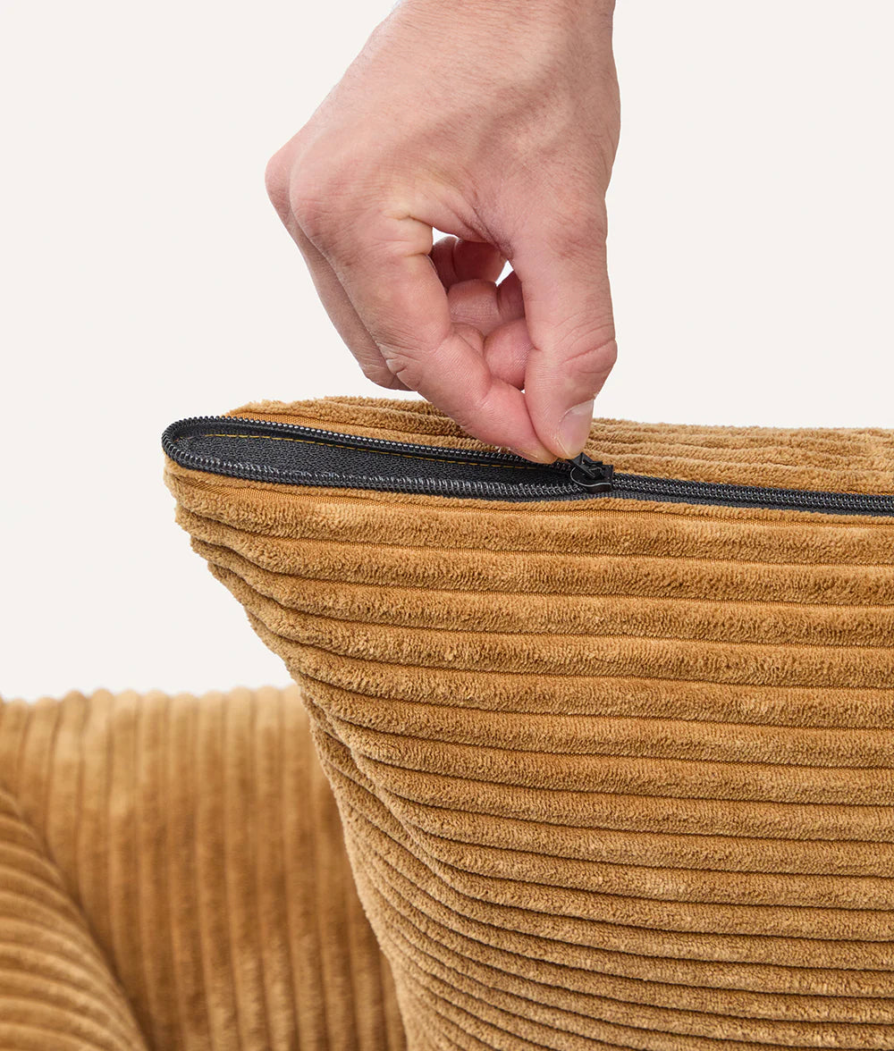 Mustard Corduroy Dog Bed – Snozy (Removable & Adjustable)