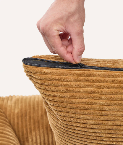 Mustard Corduroy Dog Bed – Snozy (Removable & Adjustable)