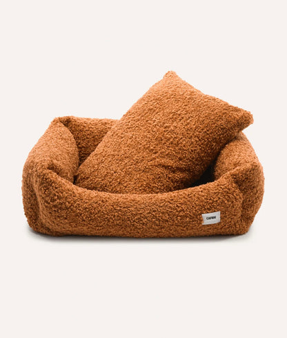 Mustard Fleece Dog Bed – Snozy (Removable & Adjustable)
