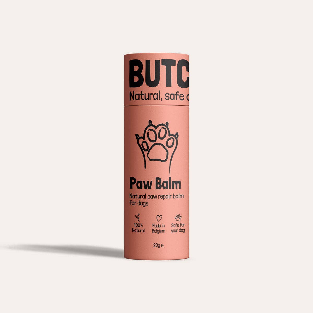 Butch Paw Balm for dogs on a white background
