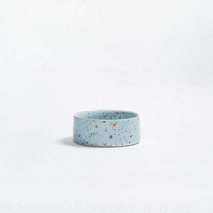 New Party Stoneware Pet Bowl 14cm Set of 2 – Soft Blue | Designer Dog Bowls