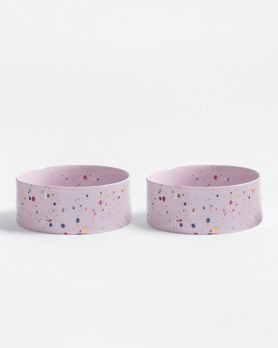 New Party Pet Bowl 16.5cm Set of 2 – Lilac | Stoneware Dog Bowls
