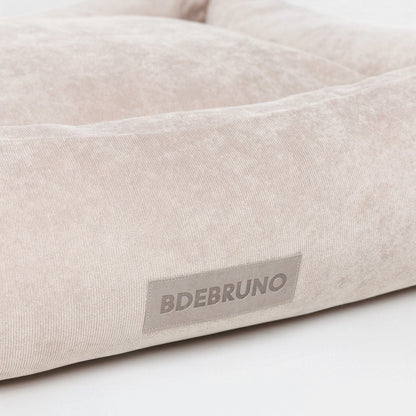 Nuck Dog Bed – Sand | Washable Cushion Bed with Raised Edges