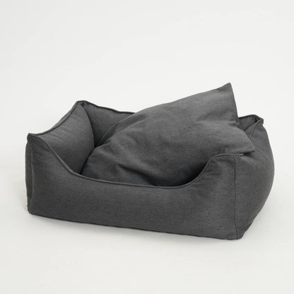 Gray pet bed on a white background