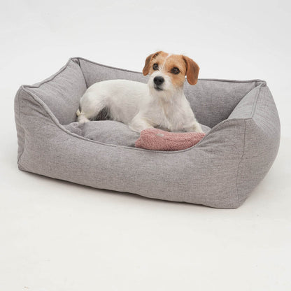 ONO Grey Dog Bed – Box Bed, Supportive & Washable
