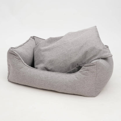 ONO Grey Dog Bed – Box Bed, Supportive & Washable