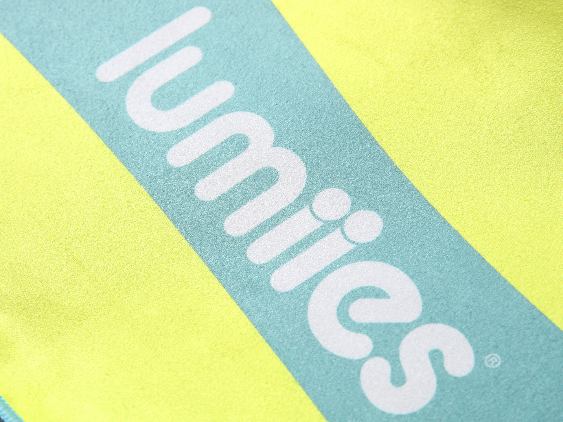 Lumies logo on a colorful background