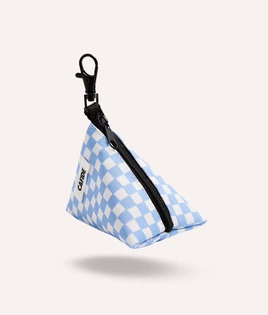 Recycled PET Dog Bag Holder – Blue Vichy (Juno)