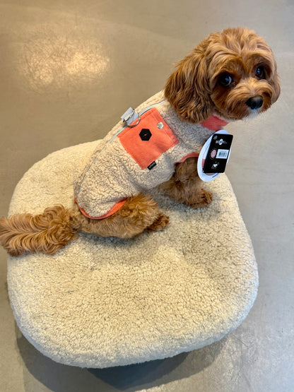 Sherpa Parka Orange for Dogs with Pocket and Leash Rings