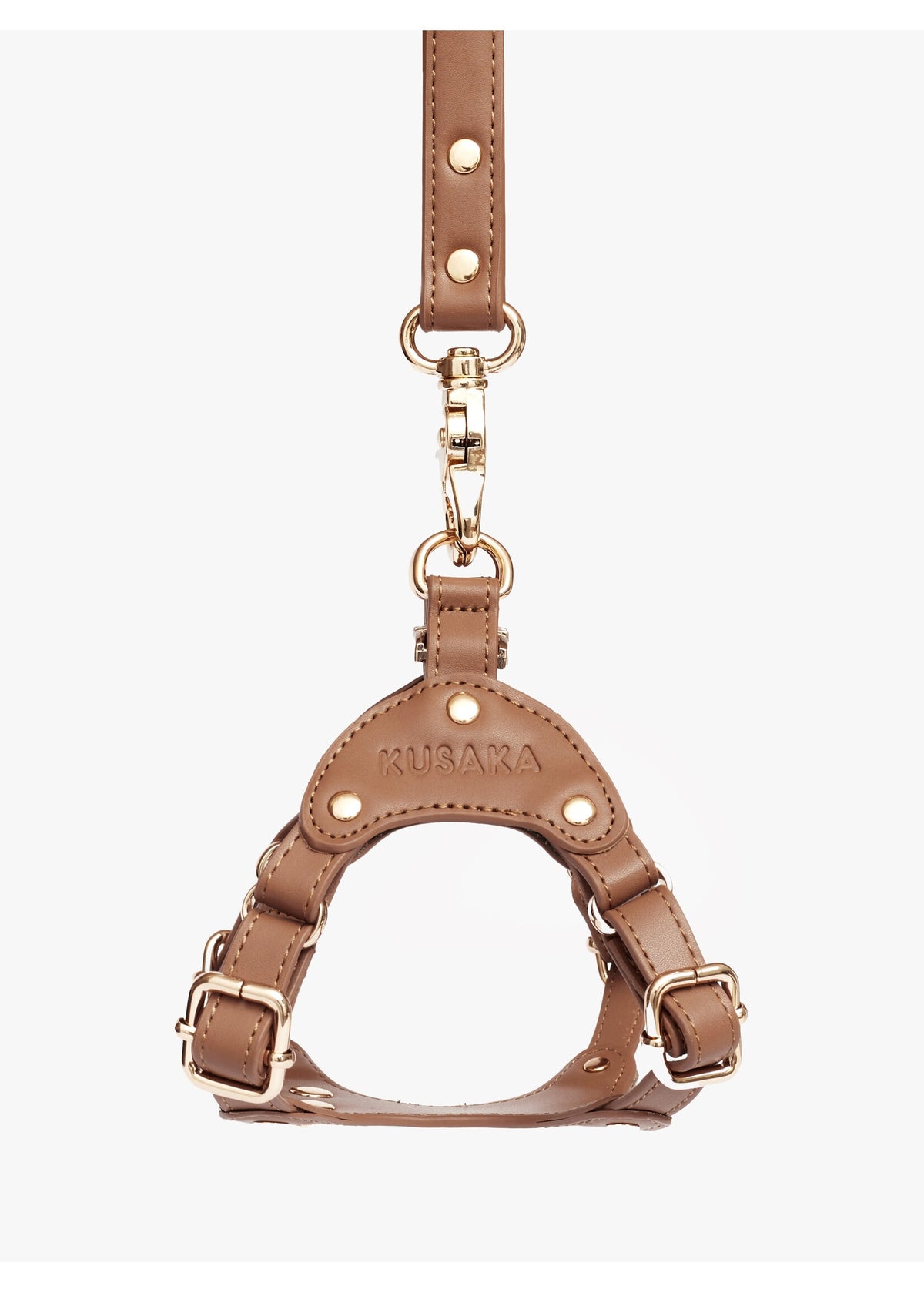 Eco-Leather Refined Small Dog Harness | Toffee Brown
