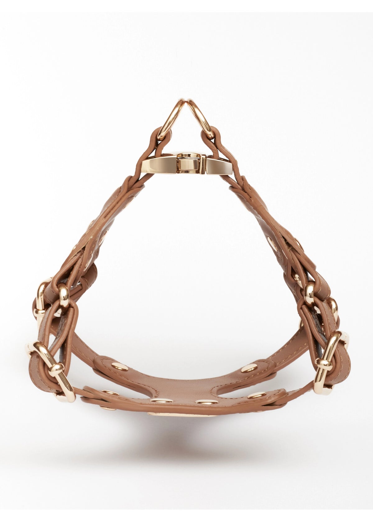 Eco-Leather Refined Small Dog Harness | Toffee Brown