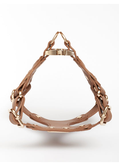 Eco-Leather Refined Small Dog Harness | Toffee Brown
