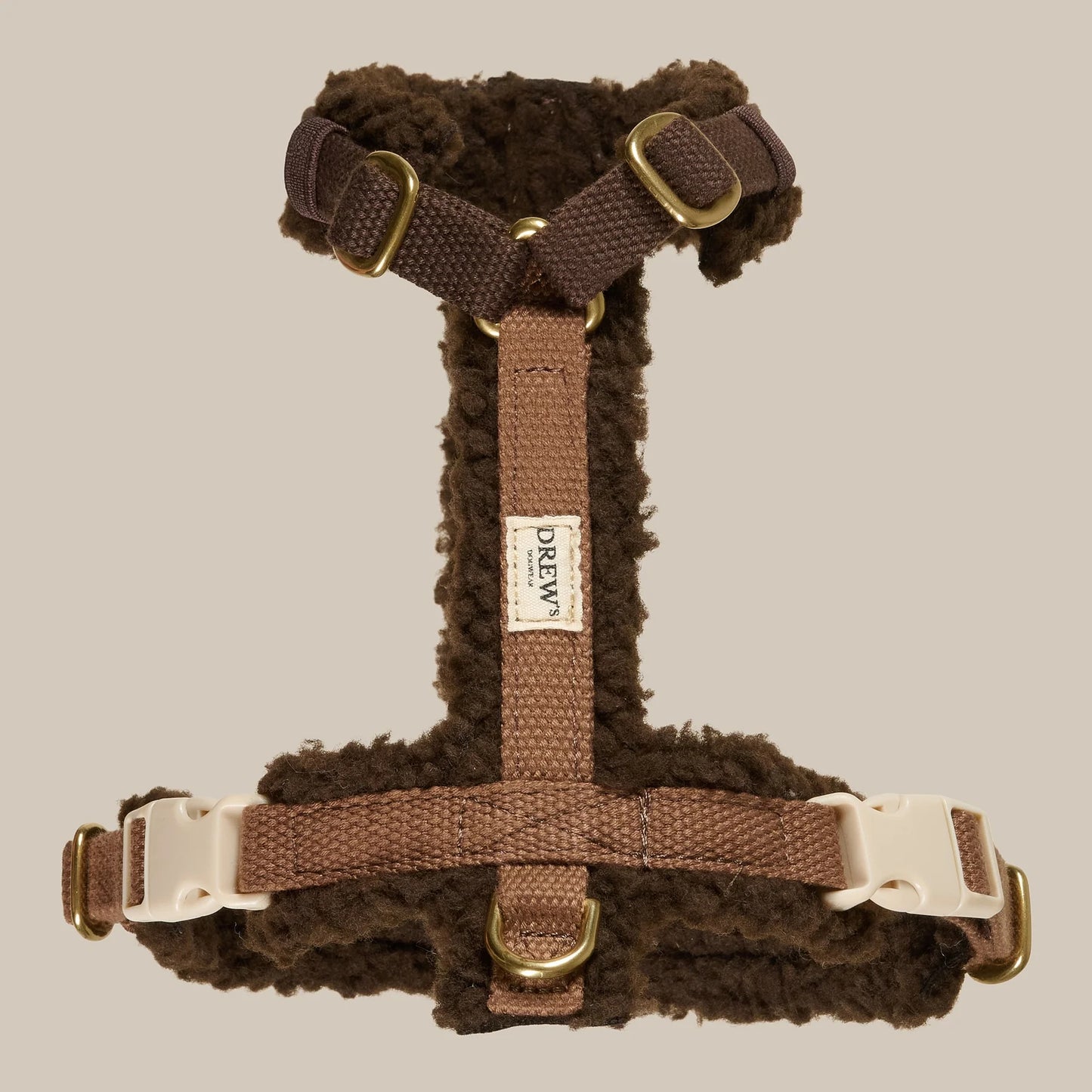 Teddy Dog Harness Brown – Sustainable Style for Every Walk