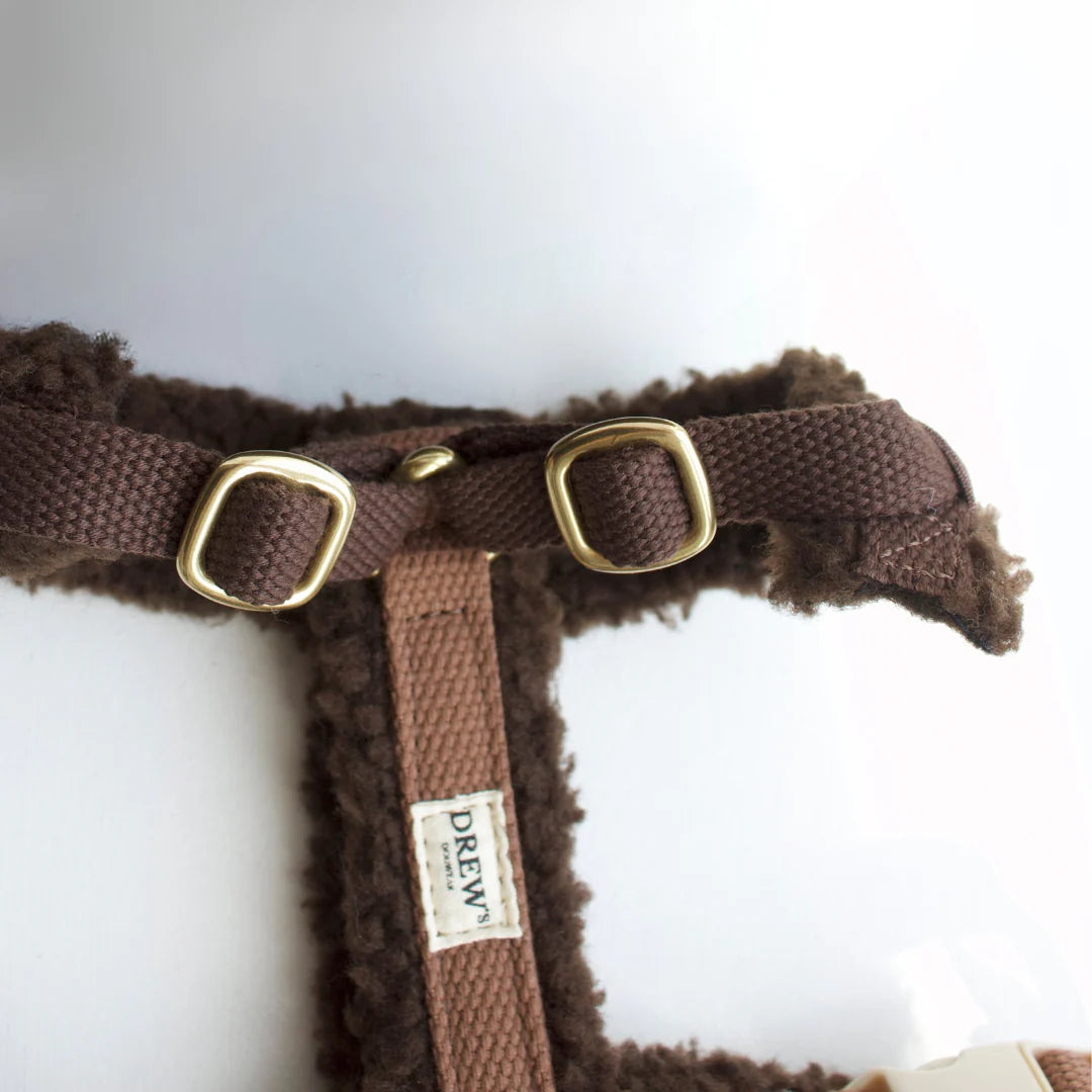 Teddy Dog Harness Brown – Sustainable Style for Every Walk